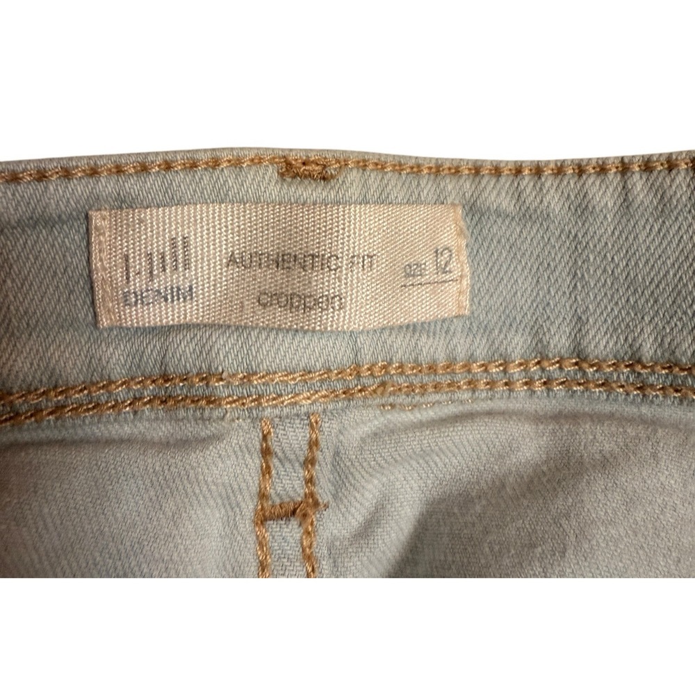 J. Jill Authentic Fit Cropped Jeans Light Blue Wash Denim Size 12 Womens - Picture 8 of 10